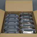 M MCIRCO 10-Pack,22 Oz Glass Meal Prep Containers,Glass Food Storage Containers with lids,Lunch Containers,Microwave, Oven, Freezer and Dishwasher (Gray)