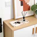Small Marble Bathroom Tray, Real Marble Vanity Tray, Natural Stone Organizer for Countertop, Mini Marble Organizer for Jewelry Perfume Towel, Non-Resin Non-Ceramic (Calacatta Gold 7.9 x 3.9 x 0.7)
