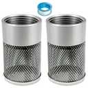 Hose Inlet Strainer Filter, 36MM Garden Hose Inlet Strainer Mesh Filter, Compatible with Livewell Pump, for Irrigation Garden High Pressure Sprayer Suction Line, with Blue Industrial Tape, 2PCS