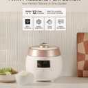 Cuckoo CRP-RT0609FW 6 cup Twin Pressure Plate Rice Cooker & Warmer with High Heat, GABA, Mixed, Scorched, Turbo, Porridge, Baby Food, Steam (Hi/Non Press.) and more, Made in Korea (White)