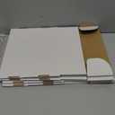 12"x9"x4" Shipping Boxes Set of 5, White Corrugated Cardboard Box Literature Mailer