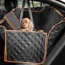 KEYOOG Dog Car Seat Cover, Back Seat Protector Pet Mat Hammock Dog Cover Fit for Cars/SUVS/Truck, Keeping Car Pristine Clean, 100% Waterproof Scratchproof Non-Slip Pet Seat Covers, Machine Washable (54W x 59L)