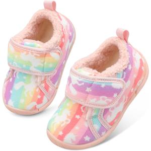 Centipede Demon Toddler Slippers Boys Girls Fuzzy House Slippers Kids Baby House Shoes Indoor Outdoor Winter Shoes Adjustable Warm Sneakers (6.5-7 Toddler, Tu Colorunic)