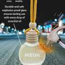 Ikeda Car Air Freshener: Hanging Car Smell Air Freshener | 10ml Hanging Car Perfume | Long Lasting Fragrance | Strong Scents Diffuser for Auto Home (Forget)