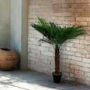 XBrand 47.2 inches H Artificial Palm Tree with Pot Realistic Tropical Faux Plant for Indoor & Outdoor Decor, UV-Resistant, Easy Low Maintenance Home Accent
