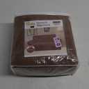 Easy-Going Stretch Loveseat Slipcover 1-Piece Sofa Cover Furniture Protector Couch Soft with Elastic Bottom for Kids Polyester Spandex Jacquard Fabric Small Checks (Loveseat, Brown)