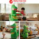Giant Inflatable Dinosaur Toys for Boys - 47" Kids Punching Bag & Basketball Soccer 3-in-1 Active Play Games - Heavy Duty Bop Bag Toys for Toddler Birthday Gift - 3 4 5 6 7 8 Year Olds