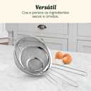 Cuisinart Mesh Strainers, 3 Count Stainless Steel Mesh Strainers for Kitchen, Fine Mesh Kitchen Strainer Set for Sifting, Straining & Cooking, Silver, CTG-00-3MS