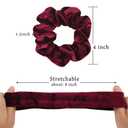 Didder 20 Pcs Hair Scrunchies Velvet Elastics Scrunchy Hair Ties Wine Red Soft Scrunchie Bobbles Ropes Scrunchie Solid color Hair Bands for Women Girls