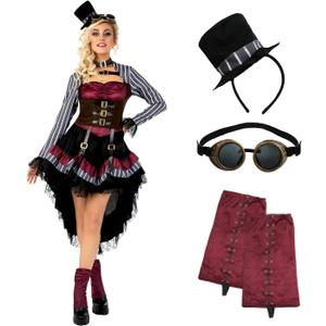 Morph, Steampunk Halloween Costumes, Victorian Steampunk Costumes for Women, Steampunk Costume Women (Small)