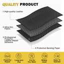 Leather Repair Patch, Breathable Perforated Strong Sticky Self Adhesive Repair Patch, DIY Leather Patches for Couches, Furniture, Sofa, Car, Chair (Black 17x60inch)