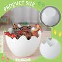 AceOrbit 4 Pcs Dinosaur Themed Party Decorations Easter Table Centerpiece Plastic Egg Shape Vases Treat Boxes Snack Trays for Adult Dinosaur Birthday Themed Party Supplies
