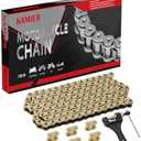 KAMIER 428 Drive Chain 116 Links Gold with Chain Breaker Tool for 110cc 125cc TTR125 YZ85 CB125 Apollo RFZ DB-X18 X19 Suzuki JR80 RM85 TaoTao Chinese Pit Dirt Bike 4 Wheeler ATV Quad Heavy Duty Parts