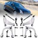 Front Control Arms & Ball Joints Inner Outer Tie Rod Stabilizer Sway Bar Link Replacement for 2008-2014 Cadillac CTS (RWD 2WD) Profession Suspension kit -12 Pcs Set