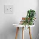 TayMac 2772W MASQUE REVIVE White 2-Gang Duplex and Toggle Cover-up Wall Plate, Decorator Electrical Outlet Cover Replaces Old and Discolored Wall Plate