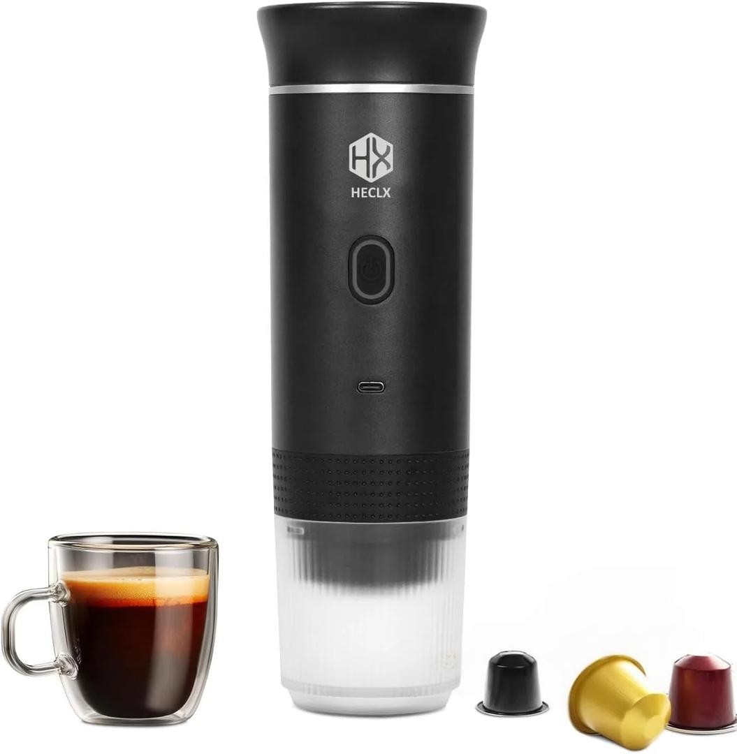 portable coffee maker espresso machine for travelpicopresso cafetera portatil travel camping espresso maker coffee battery operated powered usb,on the go coffee machine rechargeable porttil,black