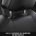 GIANT PANDA Customized Full Set Car Seat Covers Fit for Toyota Rav4 2019 2020 2021 2022 2023 2024 2025 Rav 4 Hybrid (XLE/LE/XLE Premium/Limited), Front and Rear/Back Accessories, Faux Leather (Black)