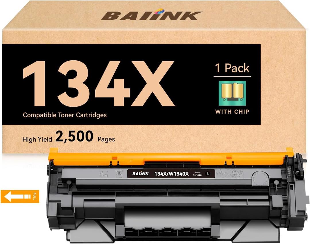 134X Black Toner Cartridges (with Chip) Replacement for HP 134X W1340X 134A W1340A Compatible with HP M209dw MFP M234dw M234sdw Series Printer, 1 Black