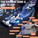 MSKOLER Remote Control Airplane for Kids, 2 Type of Remote Control Car or RC Plane, Indoor Outdoor Foam Plane with Railcar Race, Tricks, Birthday Airplane Gift Toys for Boys Girls Adults 8-12 Year Old