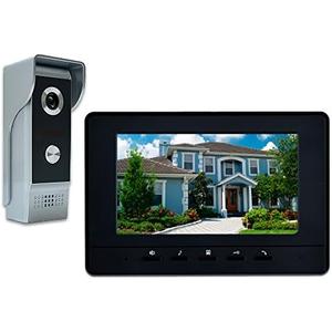 AMOCAM Wired Video Intercom System, 7 Inches Video Doorbell Door Phone System, HD Camera Kits Support Unlock, Monitoring, Dual-Way Intercom for Villa Home Office Apartment