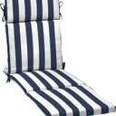 Arden Outdoor Chaise Cushion, 21 in x 72 in, Weather-Proof, Rain-Proof, Fade Resistant Patio Cushion for Chaise Lounger Sapphire Blue Cabana Stripe