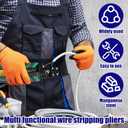 2 Pack Wire Crimper, Wire Crimping Tool,Stripper and Cutter for insulated/Bare/Heat Shrink connectors(22-10 AWG) Multifunctional Stripping Crimping Tool(2)