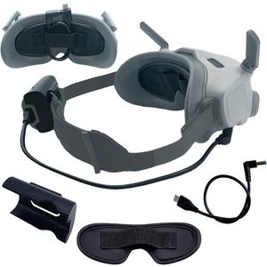 JCHPINE Goggles 2 Battery Bracket Holder and Power Cable for DJI Avata Battery Recharging Wire/Clip, Protective Cover Mat for DJI Avata Combo Goggles 2 Lens Protector Accessories