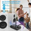 Bluetooth 5.3 Receiver for Home Stereo, RCA Bluetooth Adapter, Low Latency & HD Music Audio, Support Optical AUX 3.5mm, RCA Receiver Adapter for Speakers, Music Streaming Stereo System