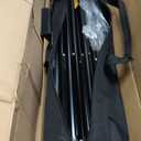 EMART Backdrop Stand 10x7ft(WxH) Photo Studio Adjustable Background Stand Support kit with 2 Crossbars, 8 Clamps, 2 Sandbags and Carry Bag for Parties, Events Decoration, Wedding, Photography (Black)