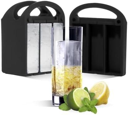 LEMONSODA Collins Ice Cubic Mold Maker - 6 Spears - 100% Clear - For Highball, Collins, Drinking Glasses - Gift Box | Easy-Made Cubic | Food-Grade Premium Silicone | Dishwasher-Safe