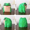 Frog Toilet Paper Holder, Funny Toilet Roll Towel Free Standing Dispenser, 3D Printed Cute Animal Tissue Paper Storage for Bathroom, Gift. Green