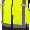 Radians SJV41B Unisex Class 2 High Visibility Reversible Insulated Safety Vest with Color Blocking, Green/Black, Size 2X (Yellow, XXL)