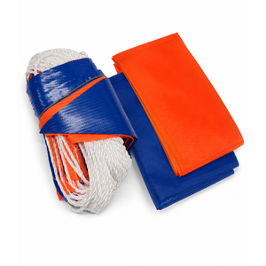 Rope With Blue and Orange Flags