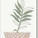 Printed Canvas Painting Wall Art Boho Abstract Wall Art Print Boho Wall Decor Scandi Art Mid Century Beige Green Terracotta Boho Wall Art Bedroom and Kitchen Office Wall Decoration 12x18inch, Pack of 3 