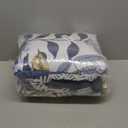 Dintszyayue Queen Comforter Set, 7 Pieces Blue Boho Comforter for Queen Bed, Leaves Botanical Bed in a Bag, Soft Microfiber Bird Bedding Set with Pillowcases, Flat Sheet, Fitted Sheet, Pillow Shams