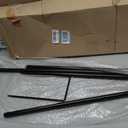 LEIFIDE Black 72" h Replacement Pole for Large Wind Spinner, Windmill Replacement Parts, Three-Part Composition, 22mm Thicker Tube, Easy Assembly for Large Metal Wind Spinner (2 Prongs Base)