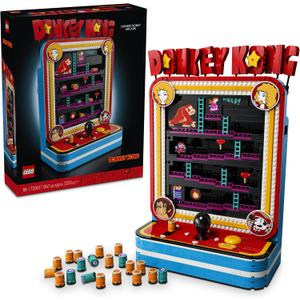 LEGO Super Mario Donkey Kong Arcade 72051 | Collectible Building Set for Adults, Ages 18+, Retro Arcade Decor, Working Levers & Joystick, 1,367 pieces, Gift for Gamers