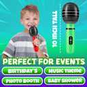 Inflatable Microphones for Parties - (Pack of 12) 10-inch Neon Colors Blow Up Microphone for Kids & Adults, Party Favors, Giveaways, DJ-Props, Photo-Booth, Birthdays, Dance, Sing, Concert Decorations