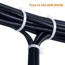 SHEEP&SHEEP White Zip Ties 12 Inch(100 Pieces), Heavy Duty Self-Locking Nylon Cable Ties, 120LBS Tensile Strength, Ideal for Indoor & Outdoor Use
