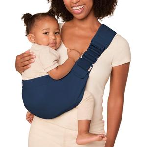 Ergobaby Upsie Sling Baby Carrier for Babies and Toddlers 6-48 Months (17-45 lbs) - 2-Position Ergonomic Baby Carrier with Front Storage Pocket, Hip-Healthy Positioning - Midnight Blue