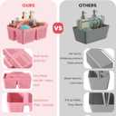 3 Pack Portable Shower Caddy, Integrated Handle, Reinforced Plastic, Organizer Storage Bathroom Supplies and Beauty Products, Cleaning Supplies, Shower Basket for Home, Dorm, Shelf and Cabinet