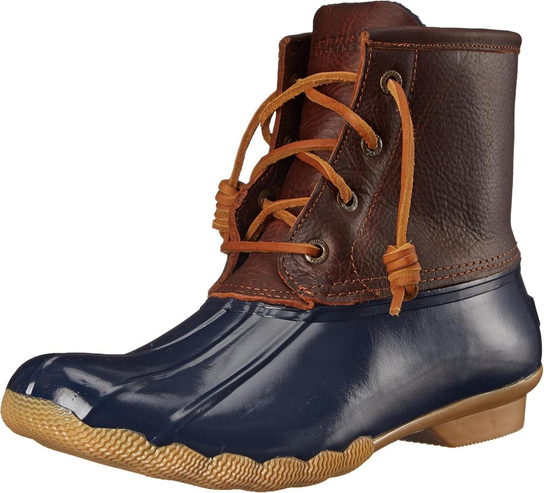 Sperry Women's Saltwater Boots (8, Tan/Navy)
