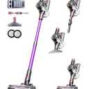 VIAFLY Cordless Vacuum Cleaner, Upgraded 550W 45Kpa 60Mins Vacuum Cleaners for Home, Anti-Tangle Stick Vacuum with Self-Standing, LED Display, 8-in-1 Wireless Vacuum for Carpet Pet Hair Hardfloor