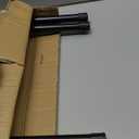 Thyle 1 Pcs Folding Bar Stool with Backrest, Tall Foldable Stool Chair Portable High Folding Bar Chair Counter Height Seat Leather Padded for Kitchen Island Shop Cafe Dining Room Black (27.5 Inch)