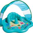 SwimSchool Infant Baby Pool Floats, Free Swimming, Super Buoyant Ages 6-24 Months Multiple Colors/Styles Adjustable Canopies and Seats, Splash & Play Baby Floaties
