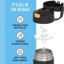 THERMOS FUNTAINER Water Bottle with Straw - 12 Ounce - Kids Stainless Steel Vacuum Insulated Water Bottle with Lid, Batman