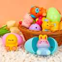 24 Pack Easter Eggs Fillers with Animal Squishy Toys Inside Easter Egg Basket Stuffers Easter Egg Hunt Easter Party Favors for Kids Toddlers