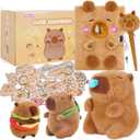 Capybara Gifts for Girls, Kids Capybara Plush Toys Set with Capybara Stuffed Animal, Secret Diary, Ballpoint Pen, Stickers, Birthday Gifts for Little Girls Age 5 6 7 8 9 10-12 Years Old