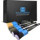 MVEQRRN 6pcs Car Detailing Brush Set-2pcs Boars Hair Car Detailing Brushes,2pcs Ultra Soft No Scratch Detailing Brush for Air Vent,Leather Seat 2pcs Detail Brushes for Interior Exterior(Blue)