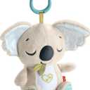Fisher-Price Baby Toy On-The-Go Koala Soother, Plush Portable Sound Machine with White Noise & Music for Newborns Ages 0+ Months